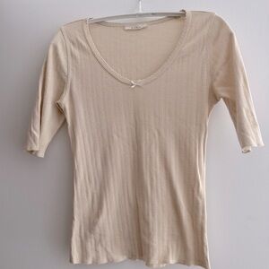 DÔEN scoop neck T-shirt